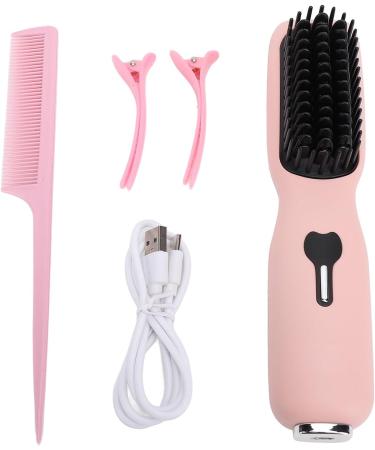 TOPINCN Hair Straightener Brush - 2-in-1 Electric Hot Comb with 11 Temperature Settings | Portable Anti-Scald Straightening Brush for Travel - Buy Online on GoSupps.com