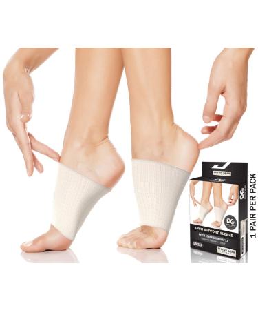 Arch Supports for Plantar Fasciitis Relief (1 Pair) - Foot Sleeve Arch Support for Flat Feet, Plantar Fasciitis Wrap, Arch Compression Support Sleeves, Fast Relief (Beige, M) Beige (1 Pair) M| 8.5"-9.5" Arch Circumference - Buy Online on GoSupps.com