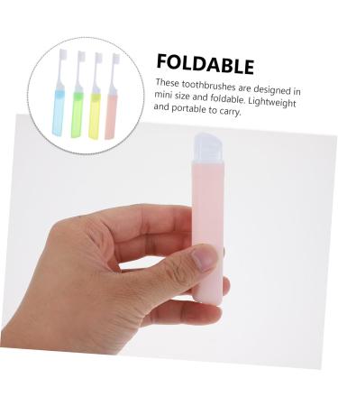 Minkissy Portable Folding Toothbrush - Travel-Safe Oral Hygiene Tool for Braces | Creative Manual Nylon Tooth Cleaning Brush - Buy Online on GoSupps.com