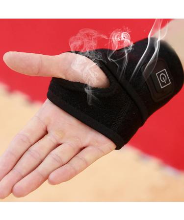 Electric Heated Wrist Brace for Arthritis & Joint Pain Relief | Adjustable Wrist Warmer with Heat Therapy | 1 PC - Black - Buy Online on GoSupps.com