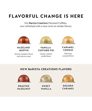 European Version VertuoLine Barista Creations Variety: Sweet Vanilla Golden Caramel Roasted Hazelnut - 30 Coffee Capsules - Buy Online on GoSupps.com
