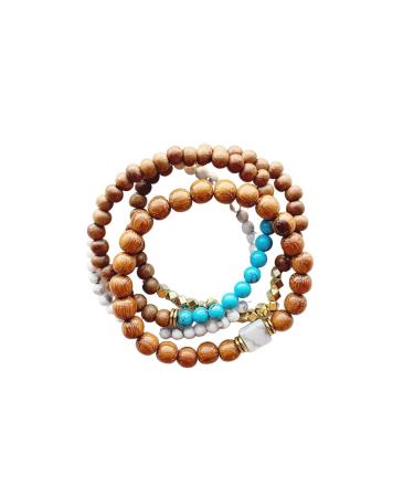 Kumi Essential Oil Beaded Bracelet - Womens Bracelet - Anxiety Bracelet - Gemstone Jewelry - Gifts for Women - Tranquility Diffuser Bracelet Stack