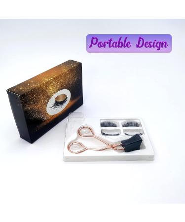 Magnetic Eyelashes Applicator Kit with Ultra Thin 5-Magnet False Lashes - 2 Pairs | Reusable Glue-Free Magnetic Eyelash Clip Included - Buy Online on GoSupps.com