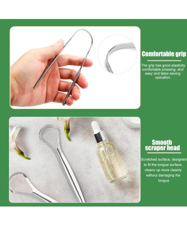 Buy Suliudaji Stainless Steel Tongue Cleaner Set - 2-Piece Tongue Brush for Fresh Breath & Oral Hygiene | Ideal for Adults & Children - Buy Online on GoSupps.com