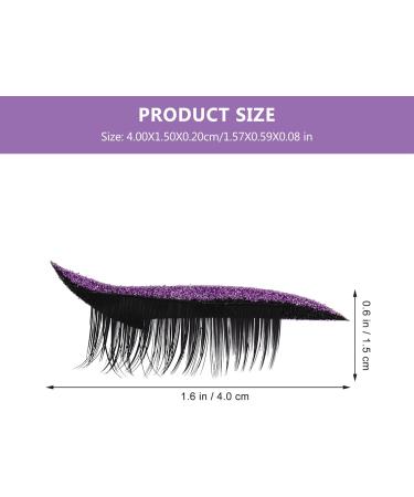 Beavorty 4 Pairs False Eyelashes Eye Makeup Sticker Eye Makeup Tool 3d False Eyelashes Shiny Eyeliner Stickers Cosmetic Fake Eyelashes Plastic Make up Miss Double Eyelid Sticker Purple - Buy Online on GoSupps.com