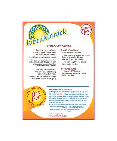 Kinnikinnick Gluten Free Panko Style Bread Crumbs 12.5oz/350g (Pack of 6) - Buy Now for Crispy Gluten-Free Cooking! - Buy Online on GoSupps.com
