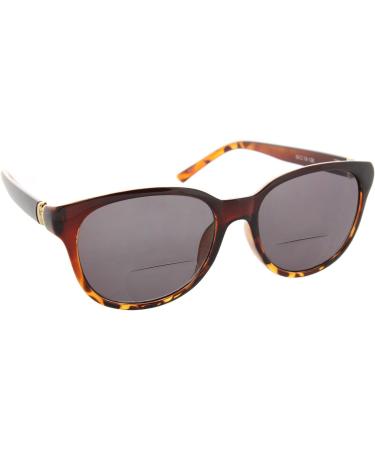 Fiore Cateye Bifocal Reading Sunglasses for Women - Designer Brown/Leopard Sunglass Readers 4.0x | Stylish UV Protection - Buy Online on GoSupps.com