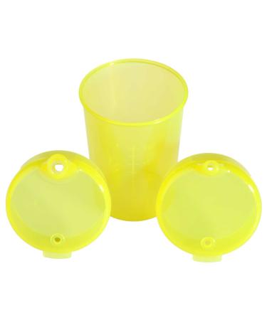 Sippy cup drinking cup set color yellow with lid small opening 1 piece