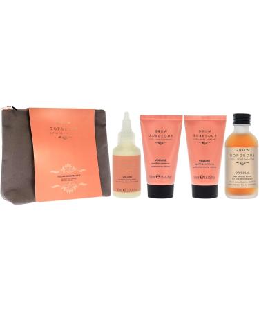 Volume Discovery Kit by Grow Gorgeous for Unisex - 4 Pc 1.6oz Volume Bodifying Shampoo 1.6oz Volume Bodifying Conditioner 2oz Volume Root Stimulator Primer 2oz Hair Density Serum Original - Buy Online on GoSupps.com