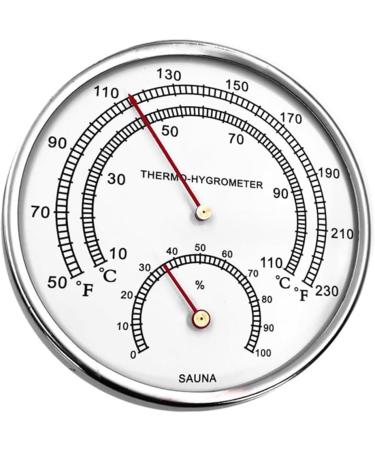 AIDIRui 2-in-1 Sauna Thermometer & Hygrometer - Premium Metal Sauna Accessories | Fahrenheit Reading | Perfect for Home Spa & Sauna Experience - Buy Online on GoSupps.com