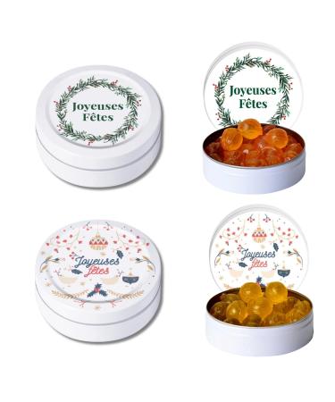 Set of 2 boxes of honey & mint sweets - special edition Christmas - holiday gift - guest gift - 45g - DUO 2
