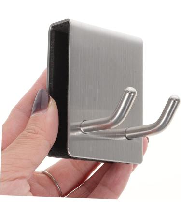 Hemoton Shower Hook 2pcs Glass Door Hook Wreath Hanger Coat Hangers Towel Hooks Black Hat Hooks Cabinet Door Coat Hook - Buy Online on GoSupps.com
