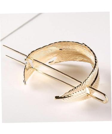 Retro Feather Shape Leaf Hair Slide Hairpin Celtic Knot Hair Stick Hair Barrette Metal Hair Stick Clips Hair Pin Hair Accessories for Women Girls - Buy Online on GoSupps.com