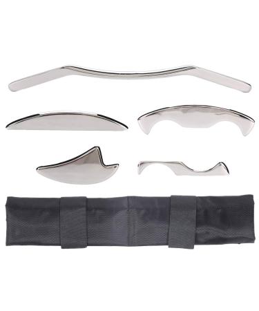 ANGGREK 5pcs/Set Stainless Steel Gua Sha Scraping Massage Tools for Muscle Pain Relief - Premium Quality - Buy Online on GoSupps.com