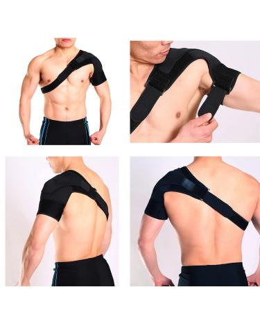 Adjustable Shoulder Brace for Rotator Cuff Injuries - Breathable Neoprene Support Sleeve for Dislocated AC Joint, Sprains, Arthritis Pain Relief - Medium Size - Buy Online on GoSupps.com