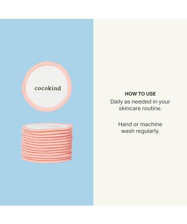 Cocokind Reusable Facial Rounds - Eco-Friendly Makeup Remover Pads Made from Bamboo & Cotton | Sustainable Cotton Rounds with Bag for Easy Use - Buy Online on GoSupps.com