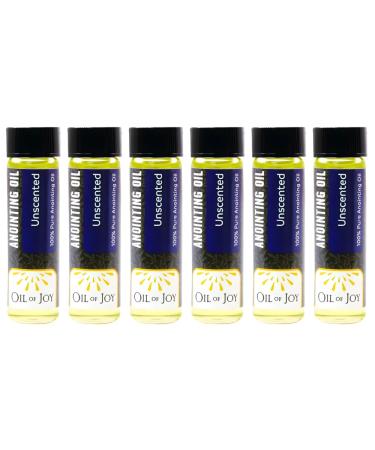 Anointing Oil Unscented for Prayers 1/4oz Pack of 6 by Oil of Joy Represents The Holy Spirit and Healing Peace Strength Protection Blessings and Purification