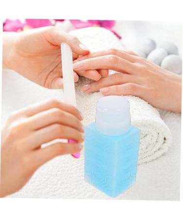 Beatifufu Nail Gel Polish Gel Nail Polish Plastic Travel Shampoo Bottle Cotton Ball 6x5x13cm Blue - Buy Online on GoSupps.com