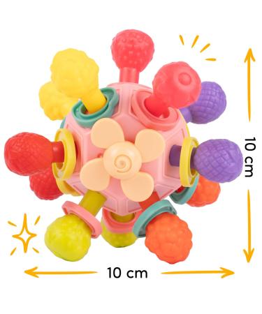 Buy MalPlay Sensory Flexible Teether Ball | Montessori Toy for Infants | Soft Silicone Teething & Fine Motor Skills Development - Buy Online on GoSupps.com