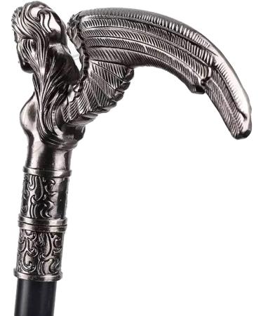 Walking Cane for Men - 92cm Gothic Aluminum Alloy Silver Angel Handle Cosplay Walking Stick Canes - Film and Television Props Canes Family - Buy Online on GoSupps.com