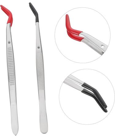 Housoutil 2-Part Tweezers Set - Stainless Steel Household & Laboratory Tools for College Stamp Collecting & Universal Use - Buy Online on GoSupps.com