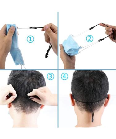 Adjustable Mask Holder (4 PCS) - Comfortable Back of Head Design for Secure Fit | Ideal for International Shipping - Buy Online on GoSupps.com