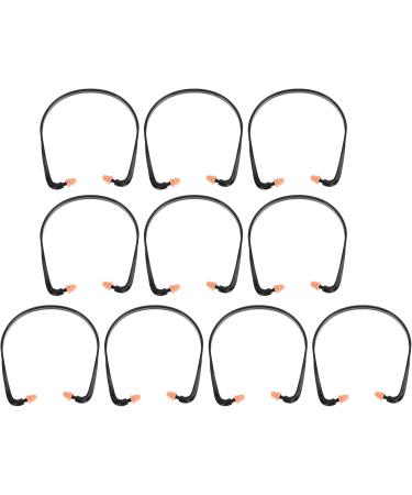 10pcs Silicone Earplugs - Banded Noise Reducing Ear Plugs for Sleeping | Black - International Shipping Available - Buy Online on GoSupps.com