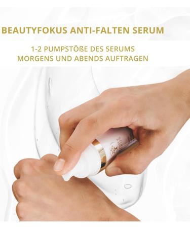  BeautyFokus Anti-wrinkle serum | Natural vegan anti-aging cosmetic for face neck and d collet with hyaluronic acid 9 highly concentrated active ingredients 30 ml Made in - Buy Online on GoSupps.com