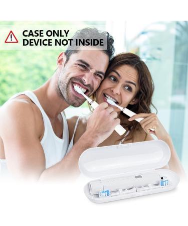 Uraqt Travel Protective Cover & Replacement Brush Heads for Oral-B & Philips - 3 Piece White Smooth Case - Buy Online on GoSupps.com