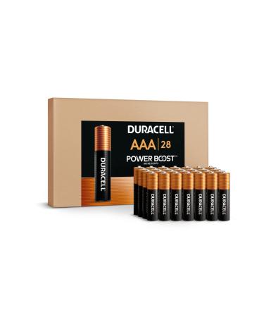 Duracell Coppertop AAA Batteries 28 Count Pack Triple A Battery with Power Boost Ingredients Long-lasting Power Alkaline AAA Battery for Household and Office Devices (Ecommerce Packaging)