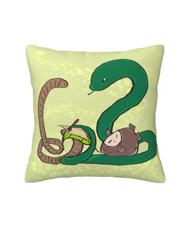 YYHHAOFA Sunflower Seeds Earthworm Snake Pattern Universal Pillowcase for All Seasons 16"x16" : Soft and Comfortable Suitable for car Sofa Black 16"x16"