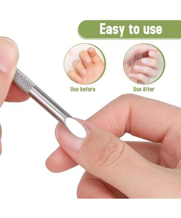 6Pcs Metal Nail Pedicure Cleaner Dead Skin Polish Peeler Stainless Steel Cuticle Pusher for Fingernail Toenail Nail Polisher Tools - Buy Online on GoSupps.com