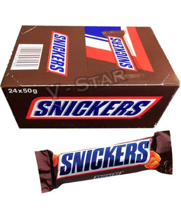 ORIGINAL SNICKERS CHOCOLATE BAR 24 x 50g FULL BOX FRESH STOCK - 22.12.2019 - Buy Online on GoSupps.com
