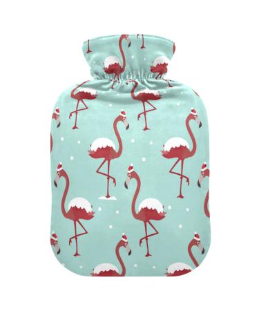Christmas heat bottle with flamingo-snow heat bottle with reference heat bottles for pain relief hot water bottle warm water bed warmers to heat the hands 2 l
