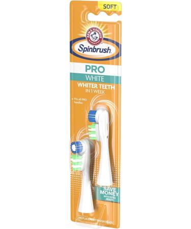 Arm & Hammer Spinbrush Pro Series White Electric Toothbrush Replacement Brush Heads - 6 Soft Bristles Refills, 3 Packs - Buy Online on GoSupps.com