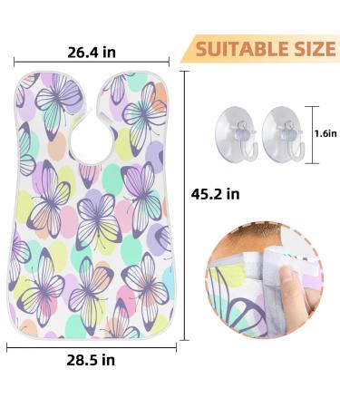 Lovely Butterflies Beard Bib Apron | Non-Stick Waterproof Hair Catcher for Men - Perfect Grooming Cloth & Gifts - Buy Online on GoSupps.com