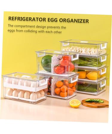 Yardenfun 1pc Egg Storage Box Eggs Food Container Refrigerator Egg Storage Organizer Stackable Tray re-usable - Buy Online on GoSupps.com