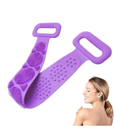 Silicone Bath Body Brush  Exfoliating Silicone Body Back Scrubber  Deep Clean Back Acne & Bacne  Extra Long and Super Soft  Suitable for Women & Men