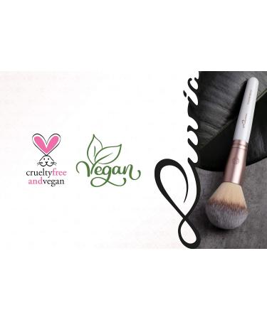 Premium Luvia Vegan Pro Makeup Brush Set - 12 Brushes Storage Blender Sponge & Cleaning Mat - Mother-of-Pearl & Coffee | International Shipping Available - Buy Online on GoSupps.com