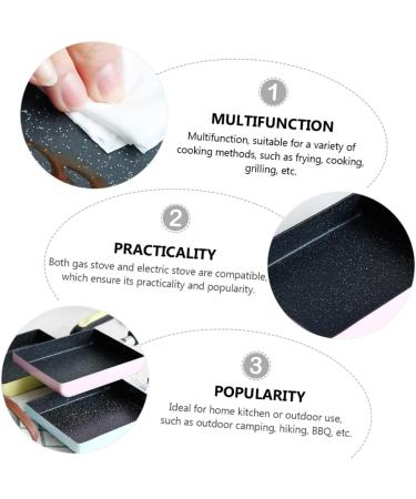 OUNONA 3 Pcs Frying Pan Japanese Tamagoyaki Pan Japanese Frying Pot Rolled Egg Pan Non- Stick Coating Pan Non Stick Omelette Pan Baking Pan Square Skillet Aluminum Alloy Steak Pan Mini 34X13CMx3pcs Random Colorx3pcs - Buy Online on GoSupps.com