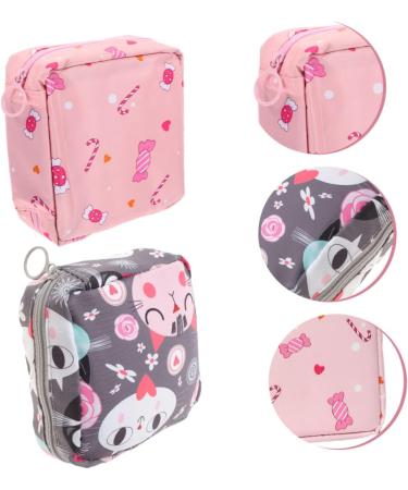 PLAFOPE 4pcs Sanitary Napkin Storage Bag - Travel Makeup Pouch Set for Women - Buy Online on GoSupps.com