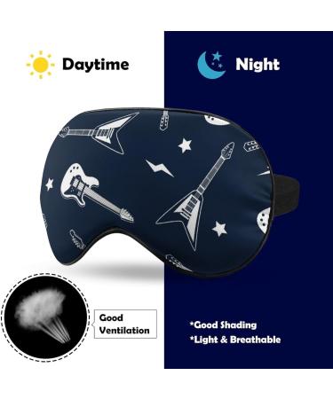 Crazy Electric Guitar Sleep Mask - Adjustable Strap, Blocks Light, Ideal for Sleep, Travel, and Nap - Unisex Eye Cover for Men and Women - Buy Online on GoSupps.com