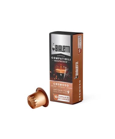 Bialetti Bialetti Nespresso-compatible capsules creamy taste (intensity 9) pack of 10 aluminum capsules 0.80 kg 1.00 ml