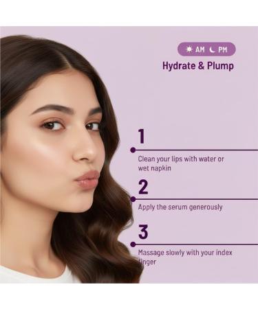 Plump Lip Serum for Lip Plumping Glow & Hydration | with Hyaluronic Acid Vitamin C & Vitamin E from Rosehip & Avocado | Lip Oil Roll-On for Men & Women | 100% Natural 10ml - Buy Online on GoSupps.com