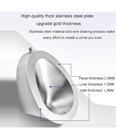 Stainless Steel Integrated Men's Urinals Wall-Mounted Vertical Toilets Induction Drainage Public Toilet Suitable for Use in Schools Hospitals Office Buildings Hotels (C) - Buy Online on GoSupps.com
