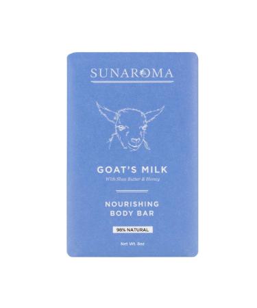 Sunaroma Soap - 8.5oz (Goat*s Milk with Shea Butter and Manuka Honey) - Buy Online on GoSupps.com