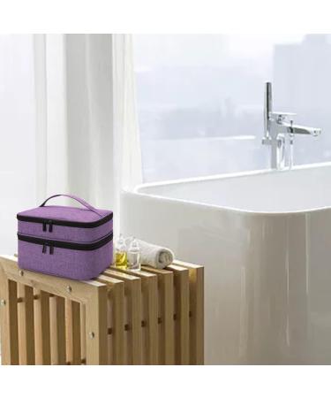 Kgmcare Essential Oil Pocket Storage Pouch for 30 Bottles | Double-Layered Travel Organizer for 5ml-15ml Essential Oils & Accessories - Purple - Buy Online on GoSupps.com