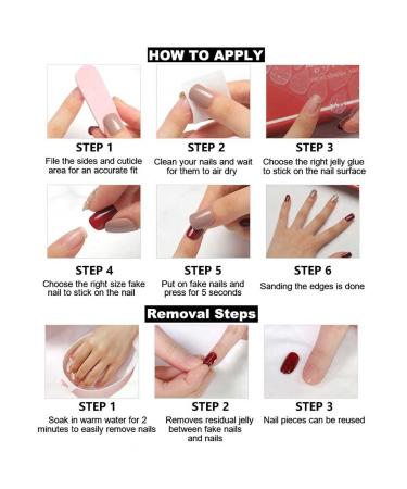 RikView Long Pink French Tip Press-On Nails - Square Acrylic Nails for Women | 24 PCs Set - Buy Online on GoSupps.com