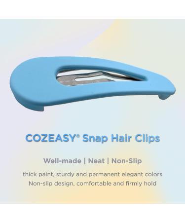 COZEASY 36 pcs Snap Hair Clips - Matte Colors for Women, Kids, Baby Girls - No Slip Barrettes for Fine Hair - Metal, Acrylic, Plastic Accessories - Buy Online on GoSupps.com