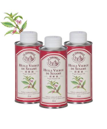 La Tourangelle Pure sesame oil Intense taste of roasted sesame Ideal for all fish and wok dishes 250 ml Pack of 3